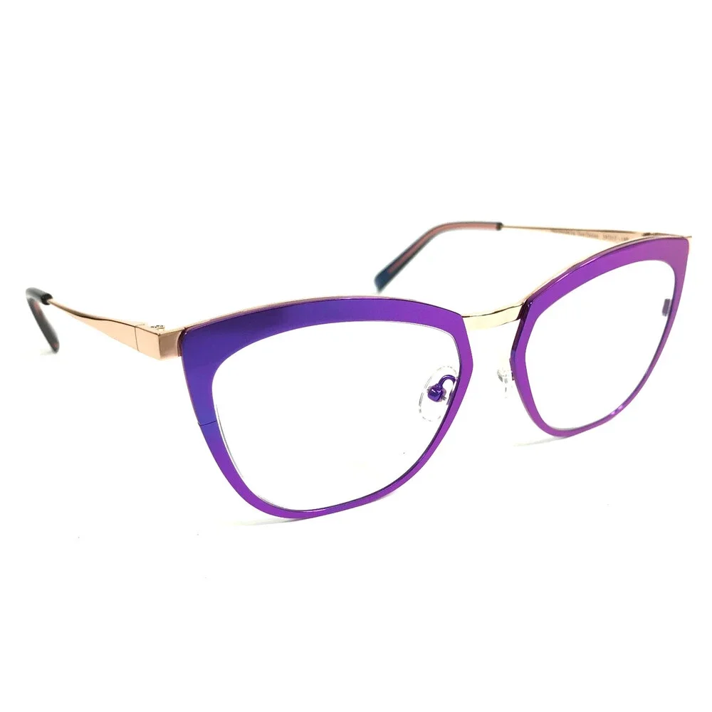 Tom Davies Eyeglasses Frames TD783 Col. 2356 Shiny Purple Rose Gold 54-17-140
